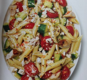 Chicken Pasta Salad & Cherry Tomatoes & Feta