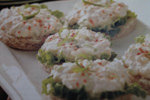 Crab Salad T Sandwiches