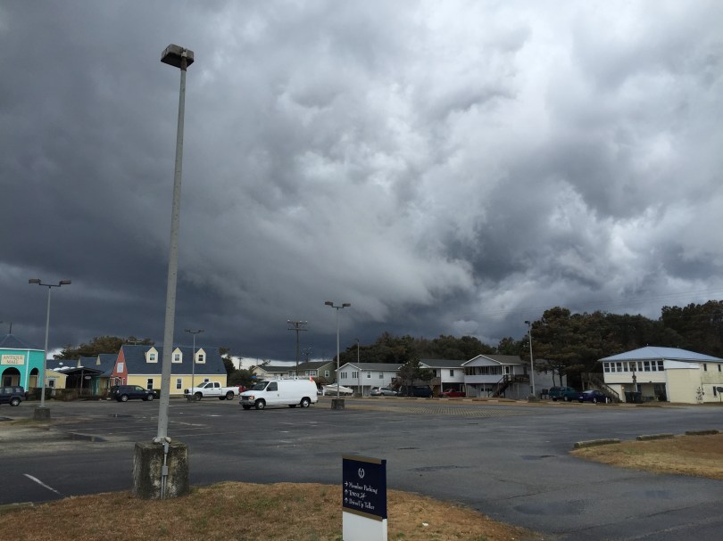 A storm moving over the Outer Banks.