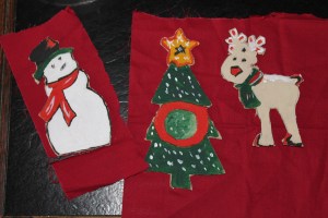 Cut out ornaments.
