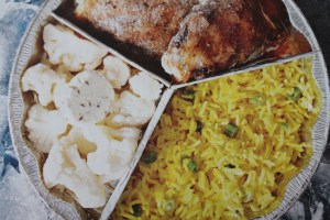 Chicken, Cauliflower with Rice.