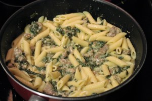 Adding the Rigatoni!