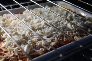 In the oven she goes!